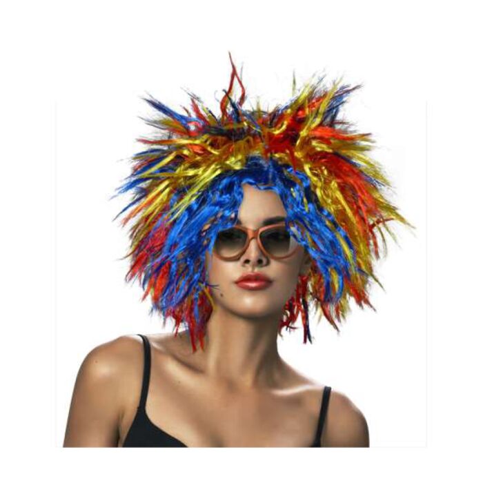 Pruik krullend multi Pruik krullend multi