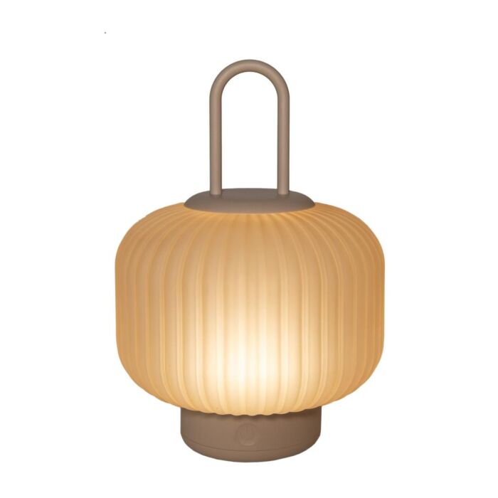 Glaslantaarn IP44 draagbaar zand 25 cm Glaslantaarn IP44 draagbaar zand 25 cm