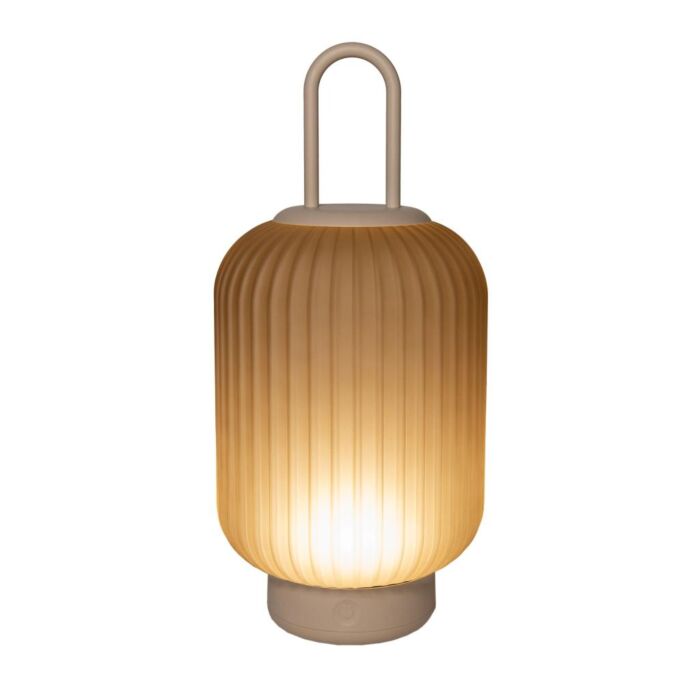 Glaslantaarn IP44 draagbaar zand 33 cm