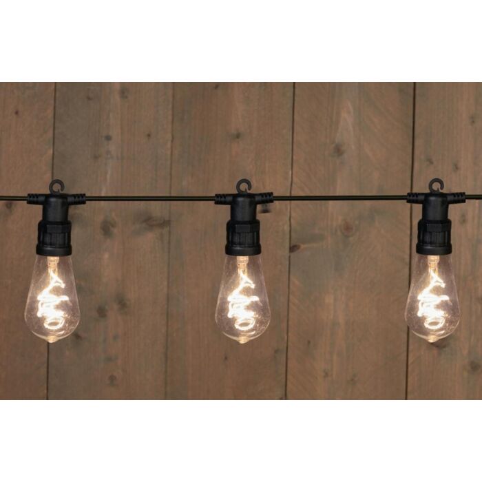Feestverlichting 10 lampjes spiraal warm wit Ø 2,5 cm