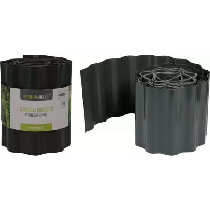 Borderrand PE Grijs 9 meter x 15 cm - Pro Garden Borderrand PE Grijs 9 meter x 15 cm - Pro Garden