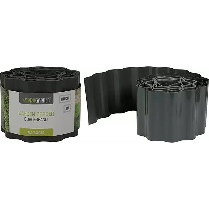 Borderrand PE Grijs 9 meter x 10 cm - Pro Garden