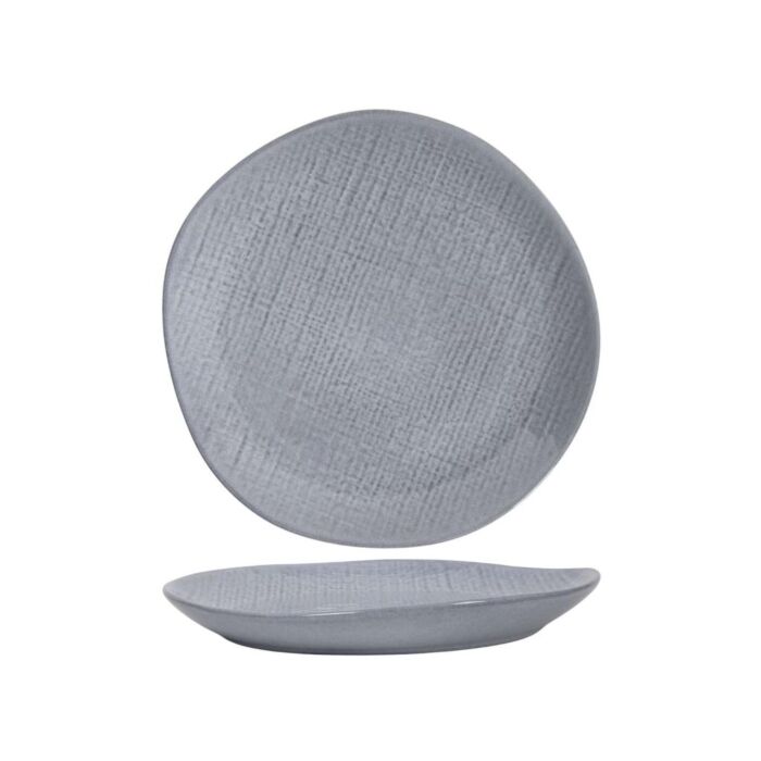 Dinerbord woven textile grijs Ø 27 cm