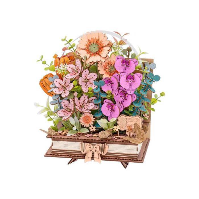 Bouwpakket Wooden Blooming Book - Robotime Bouwpakket Wooden Blooming Book - Robotime