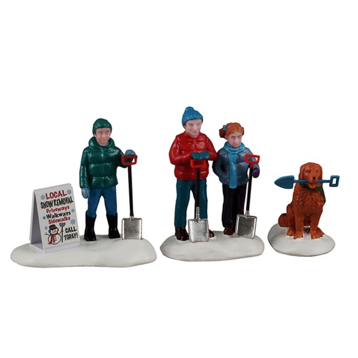 Lemax Neighborhood Snow Shovelers set van 3