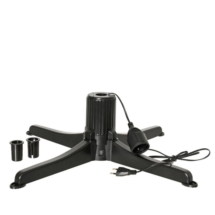 Draaiende Kerstboomstandaard 64 cm Zwart - Everlands