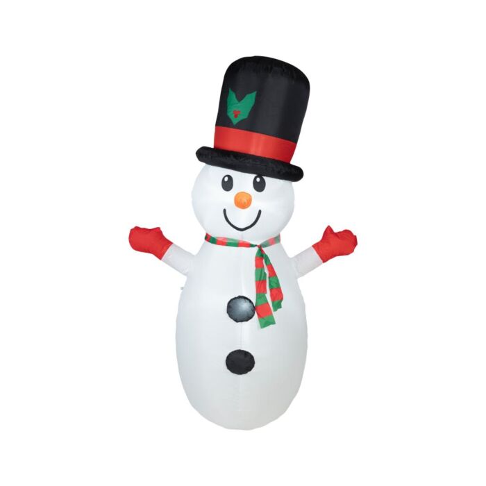 LED Opblaasbare Sneeuwpop met Verlichting 180 cm - Lumineo