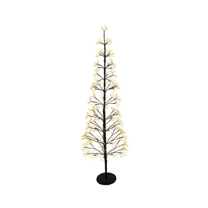 LED Kegelboom Zwart met Micro LED 150 cm - Lumineo LED Kegelboom Zwart met Micro LED 150 cm - Lumineo