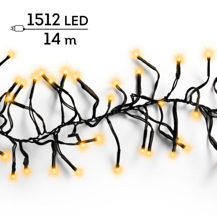 LED Clusterverlichting Klassiek Warm 14 m 1512 LED - Lumineo