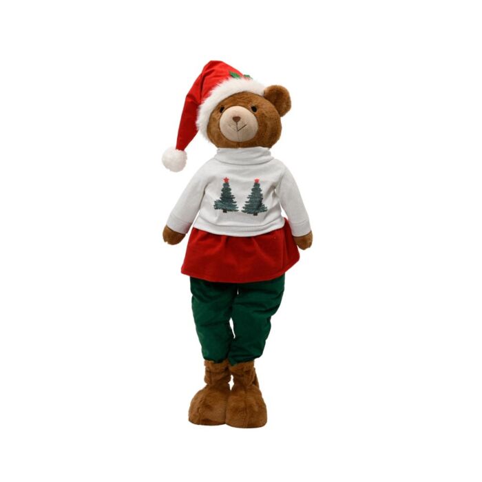 Kerst Beer Meisje 110 cm - Decoris Kerst Beer Meisje 110 cm - Decoris
