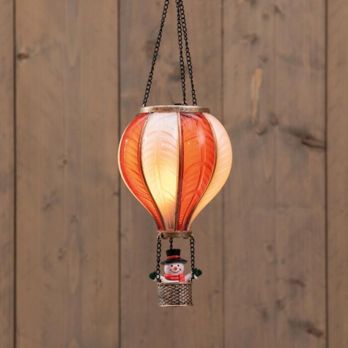 Hot air balloon sneeuwpop wit/rood 45 cm - Anna’s Collection Hot air balloon sneeuwpop wit/rood 45 cm - Anna’s Collection