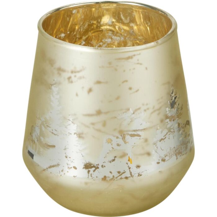 Theelichthouder Rendier goud 11 cm Theelichthouder Rendier goud 11 cm