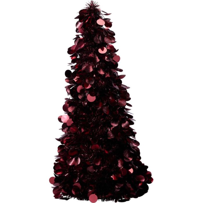 Tinsel Boom Donkerrood 60 cm Tinsel Boom Donkerrood 60 cm