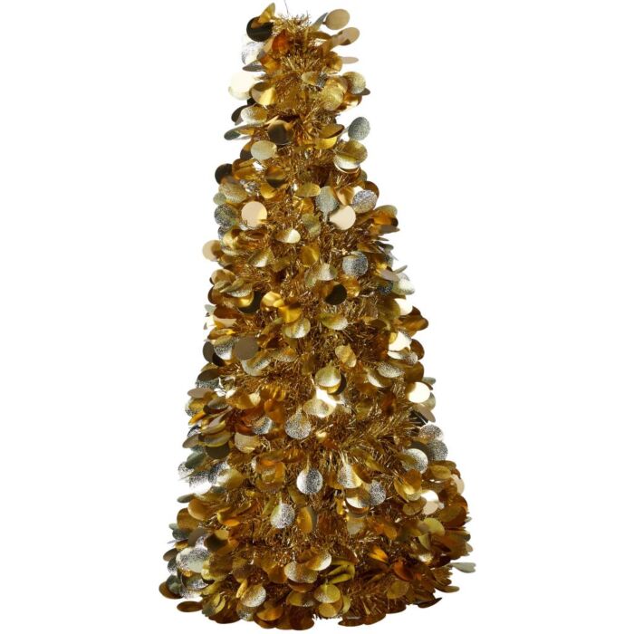 Tinsel Boom Donkergoud 60 cm