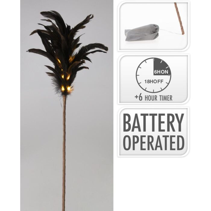 Veren Bloementak met LED 80 cm Veren Bloementak met LED 80 cm