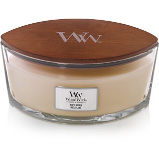 White Honey Ellipse Candle - Woodwick