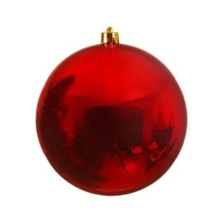 Kerstbal XL shiny rood Ø 25 cm
