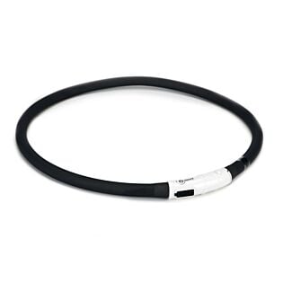 Lichtgevende halsband + USB  zwart - 70 cm - Beeztees