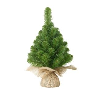 Kerstboom Norton met burlap groen 45 cm - Black Box