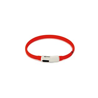 Lichtgevende halsband + USB rood - 35 cm - Beeztees