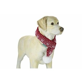 Pluche kerstsjaal rood one size - Beeztees
