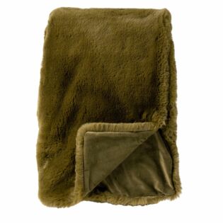 Soft Plaid Zinzi L 140 cm Military Olive - Dutch Decor