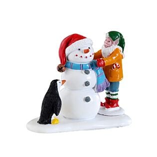 Lemax Building A Snowman