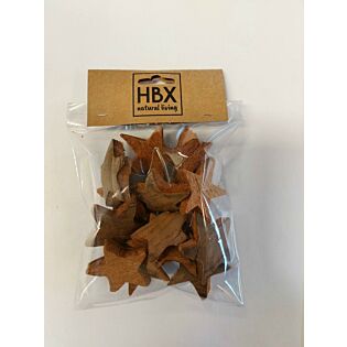Basic Coco Star 4,5 cm bruin set van 15 - HBX Natural Living Basic Coco Star 4,5 cm bruin set van 15 - HBX Natural Living