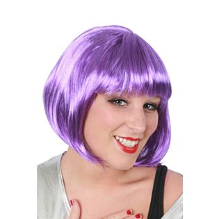 Pruik sensation bobline paars