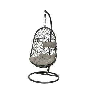 Hangstoel Bologna zwart - Decoris