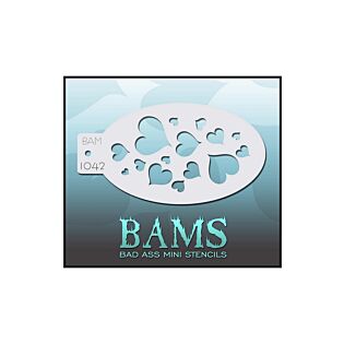 Stencil Bad Ass BAM 1002 met hartjes