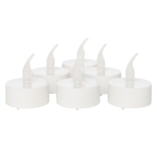 LED-theelicht kaarsjes met vlameffect set van 6 - Anna's Collection
