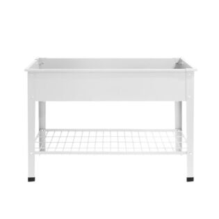 Verhoogde kweektafel metaal wit 