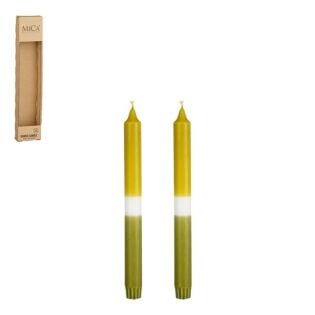 Dinerkaars dip-dye groen 25 cm set van 2 - Mica