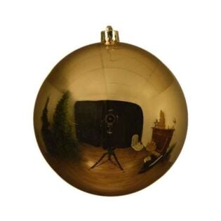 Shatterproof Plain Bauble Shiny Gold 14 cm