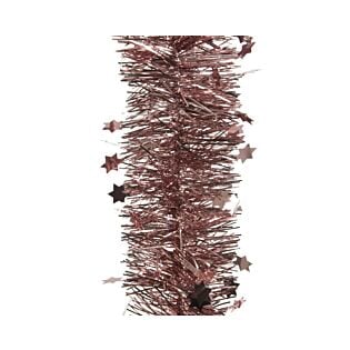 Lametta guirlande ster ossenbloed rood 270 cm - Decoris