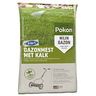 Gazonmest met kalk 3-in-1 250 m2 - Pokon