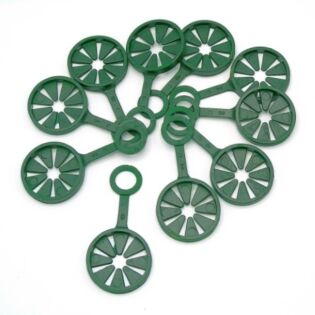 Kunststof ring voor plantstokken "wigwam" groen Ø11 mm set à 10 stuks
