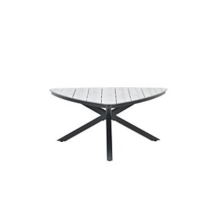 Triangel tafel Edison black grey teak vironwood 170 cm - Garden Impressions