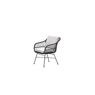 Dining fauteuil Margriet black desert sand - Garden Impressions