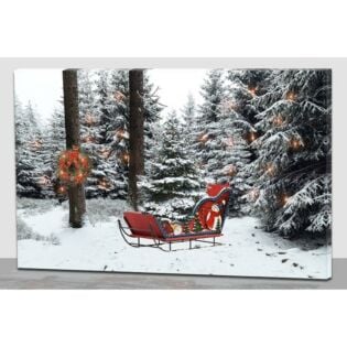 LED-canvas slee in het bos 60 cm