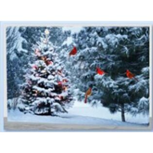 LED-canvas vogels in boom 40 cm