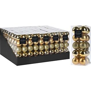 Kerstbal goud Ø 4 cm set van 20 