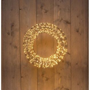 Kerstkrans 1440LED Metaal Zwart 48 cm
