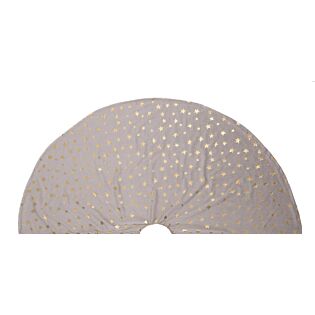 Boomkleed fluweel met sterren 120 cm taupe goud - Anna’s Collection Boomkleed fluweel met sterren 120 cm taupe goud - Anna’s Collection