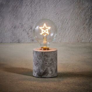 Tafellamp ster geel op batterij 18 cm - Luca Lighting