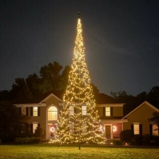 Vlaggenmast kerstboom Oct 1500 LED 8 meter - Fairybell