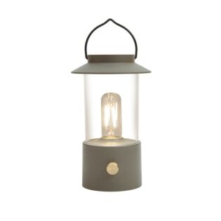Lantaarn warm wit LED draadloos groen L 9 cm