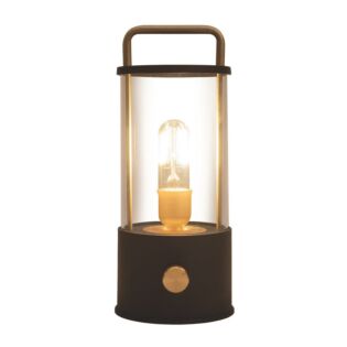 Lantaarn warm wit LED draadloos zwart 11 cm