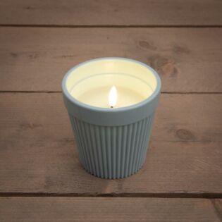 Buitenkaars in pot 3D vlam blauw 